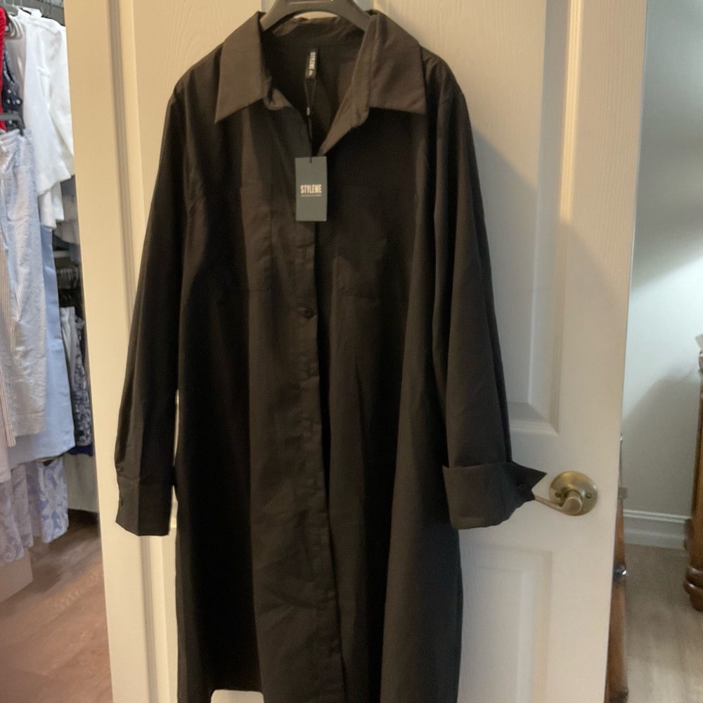 STYLEWE Charcoal Button-Up Coat